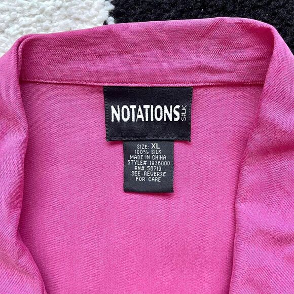 Vintage Pink Silk Sleeveless Blouse XL - Picture 3 of 3